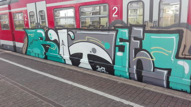 Graffiti Train in Köln - Photo by bocat - RÄTSEL (2017)