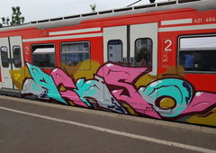 Graffiti Train in Köln - Photo by bocat - ACHSO (2018)