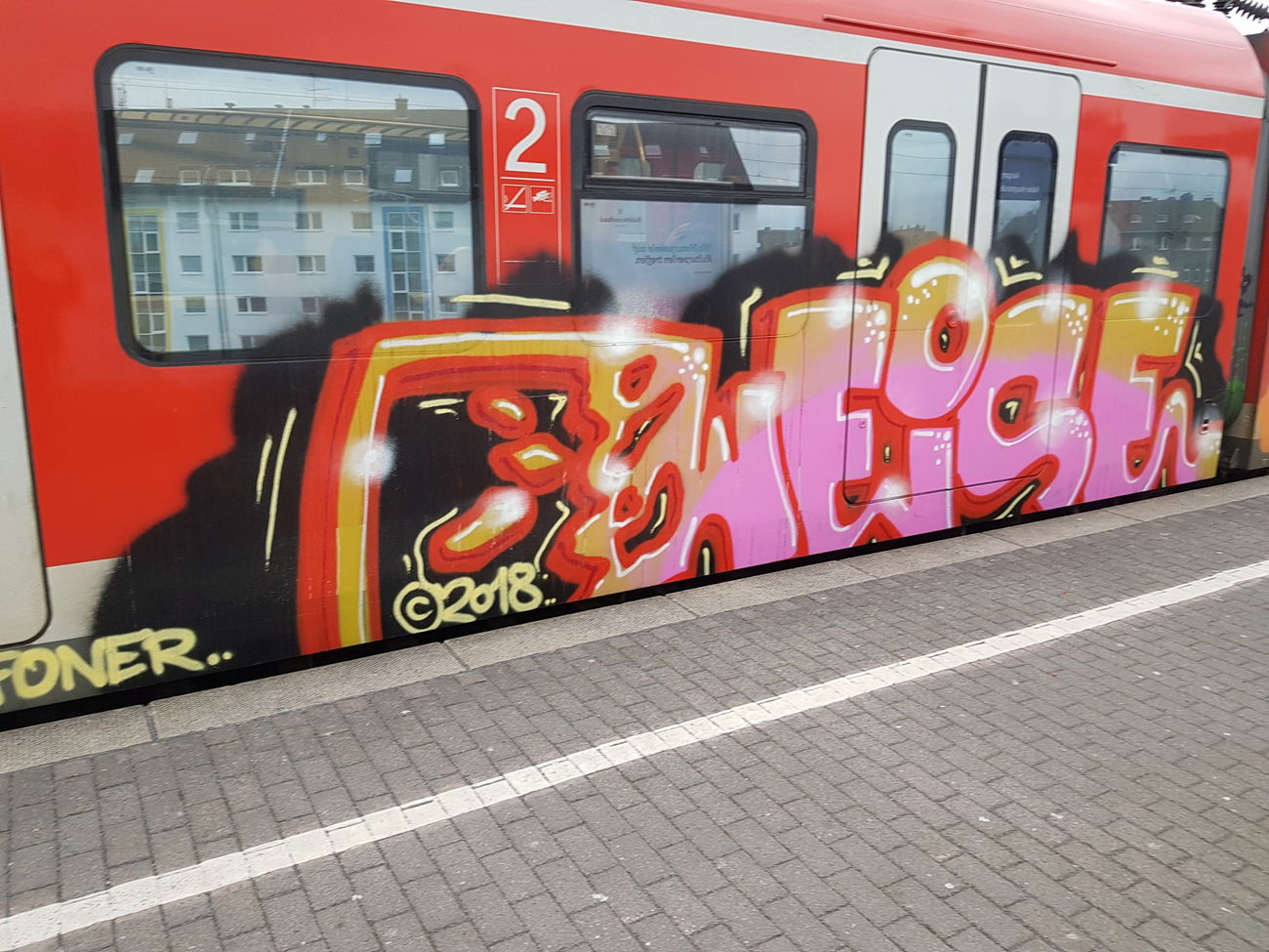 Graffiti Train in Köln - Photo by bocat - WEISE (2018)