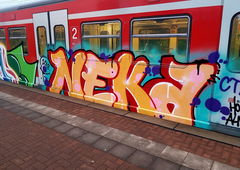 Graffiti Train in Köln - Photo by bocat - NEKA (2018)