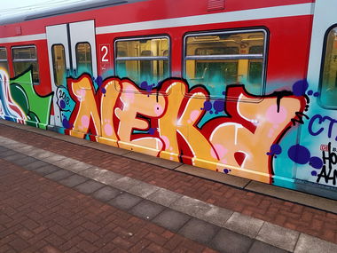 Graffiti Train in Köln - Photo by bocat - NEKA (2018)