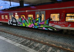 Graffiti Train in Düsseldorf - Photo by bocat - AINS (2019)