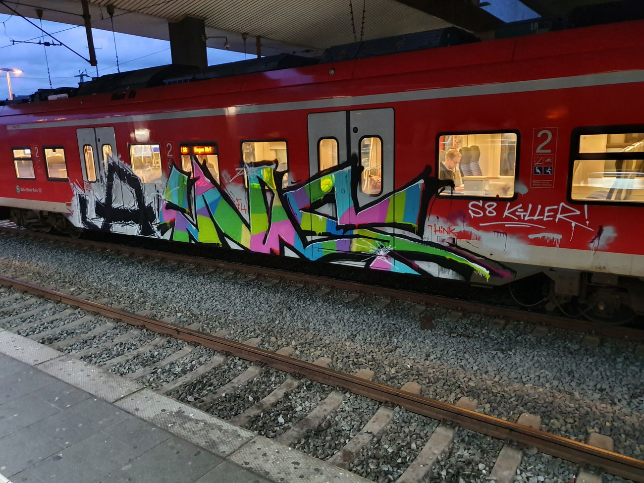 Graffiti Train in Düsseldorf - Photo by bocat - AINS (2019)