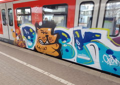 Graffiti Train in Köln - Photo by bocat (2018)