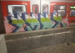 Graffiti Train in Köln - Photo by bocat (2018)