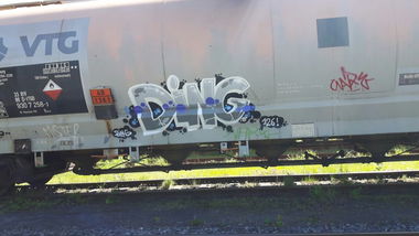 Graffiti Train in Deutschland - Photo by bocat - DING (2018)