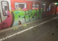 Graffiti Train in Köln - Photo by bocat - RIZN (2018)