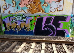 Graffiti Bombing in Leverkusen - Photo by bocat - KID, LIE (2018)