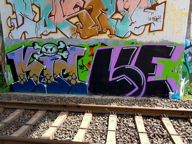 Graffiti Bombing in Leverkusen - Photo by bocat - KID, LIE (2018)