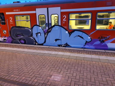 Graffiti Train in Köln - Photo by bocat - SOPE (2019)