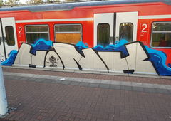Graffiti Train in Köln - Photo by bocat - HOMK (2018)