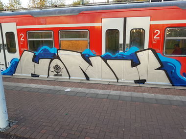 Graffiti Train in Köln - Photo by bocat - HOMK (2018)