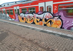 Graffiti Train in Köln - Photo by bocat - ODES (2018)