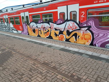 Graffiti Train in Köln - Photo by bocat - ODES (2018)