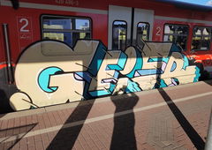 Graffiti Train in Köln - Photo by bocat - GEIER (2018)