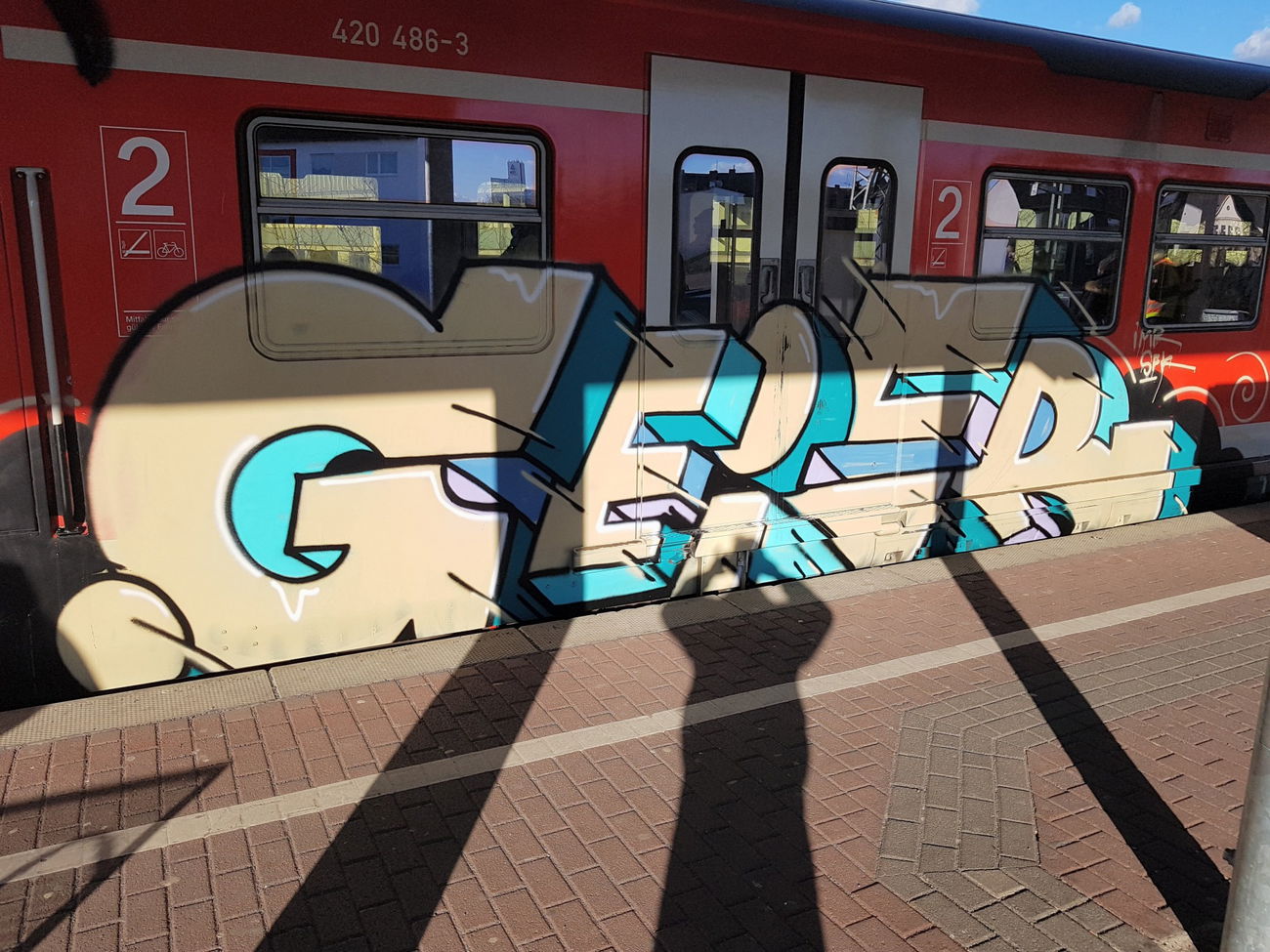 Graffiti Train in Köln - Photo by bocat - GEIER (2018)