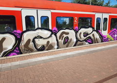 Graffiti Train in Köln - Photo by bocat - GOS (2018)