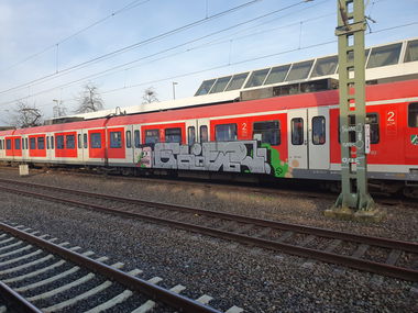 Graffiti Train in Köln - Photo by bocat - GEIER (2019)