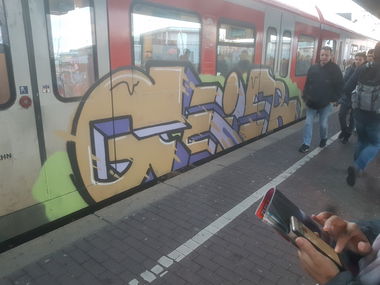 Graffiti Train in Köln - Photo by bocat - GEIER (2019)
