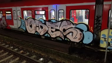 Graffiti Train in Köln - Photo by bocat - ODES (2017)