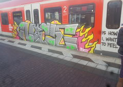 Graffiti Train in Köln - Photo by bocat - NICE (2019)