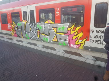 Graffiti Train in Köln - Photo by bocat - NICE (2019)