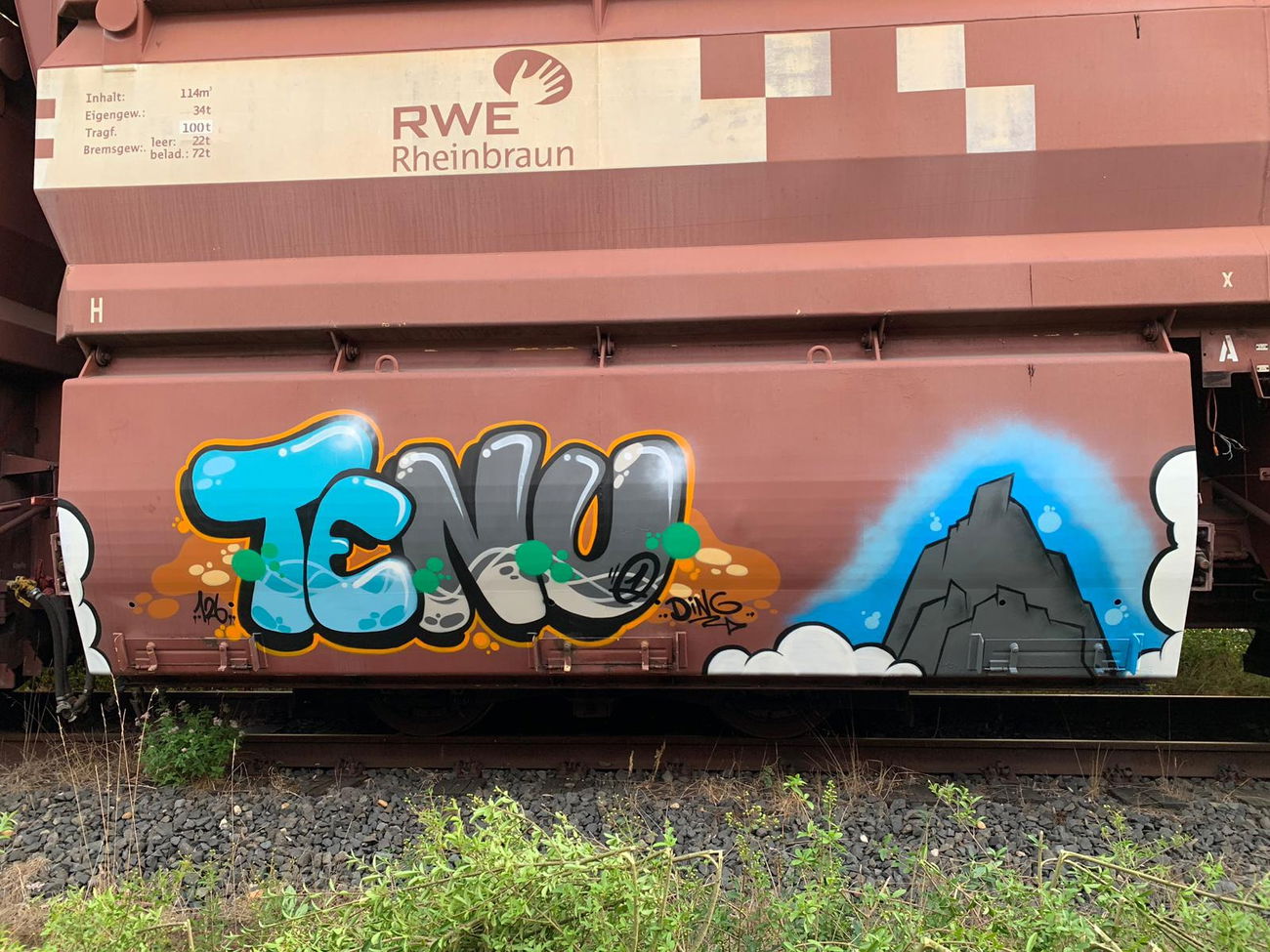 Graffiti Train in Deutschland - Photo by bocat - TENU (2019)