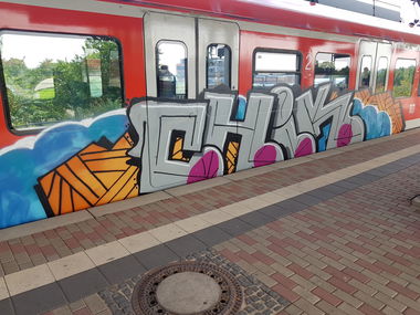 Graffiti Train in Köln - Photo by bocat - CHIK (2018)