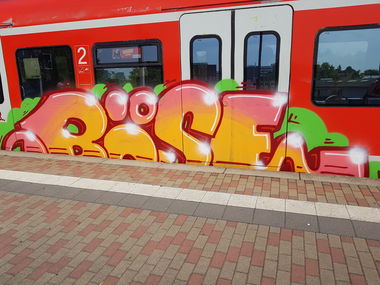Graffiti Train in Köln - Photo by bocat - BÖSE, by, WEISE (2018)