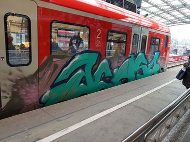 Graffiti Train in Köln - Photo by bocat - ACHSO (2018)