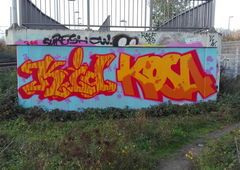Graffiti Bombing in Köln - Photo by bocat - KID, /, KOSA (2017)