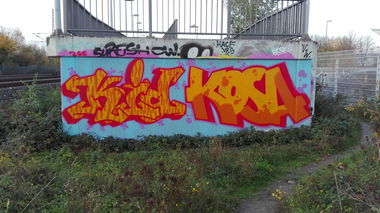 Graffiti Bombing in Köln - Photo by bocat - KID, /, KOSA (2017)