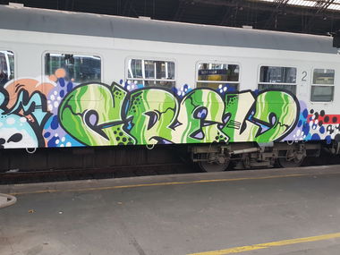 Graffiti Train in Köln - Photo by bocat - CREW (2019)