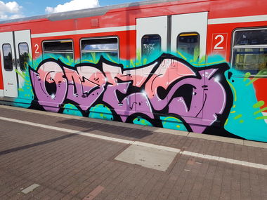 Graffiti Train in Köln - Photo by bocat - ODES (2018)