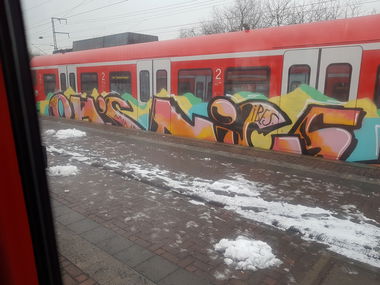 Graffiti Train in Köln - Photo by bocat - OH, S, / (2018)