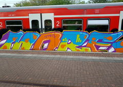 Graffiti Train in Köln - Photo by bocat - MORR (2018)