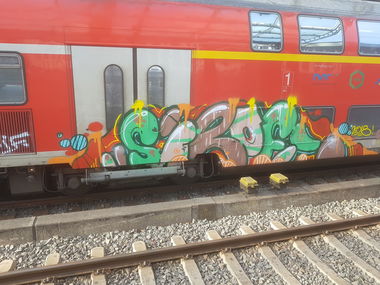 Graffiti Train in Köln - Photo by bocat - SIROE (2018)