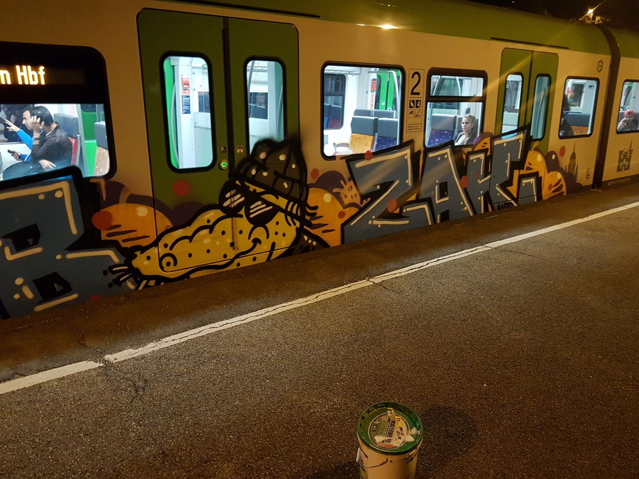 Graffiti Train in Düsseldorf - Photo by bocat - ZAK (2018)