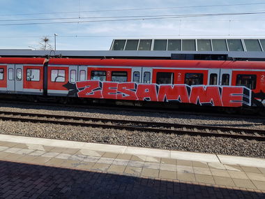 Graffiti Train in Köln - Photo by bocat - ZESAMME (2018)