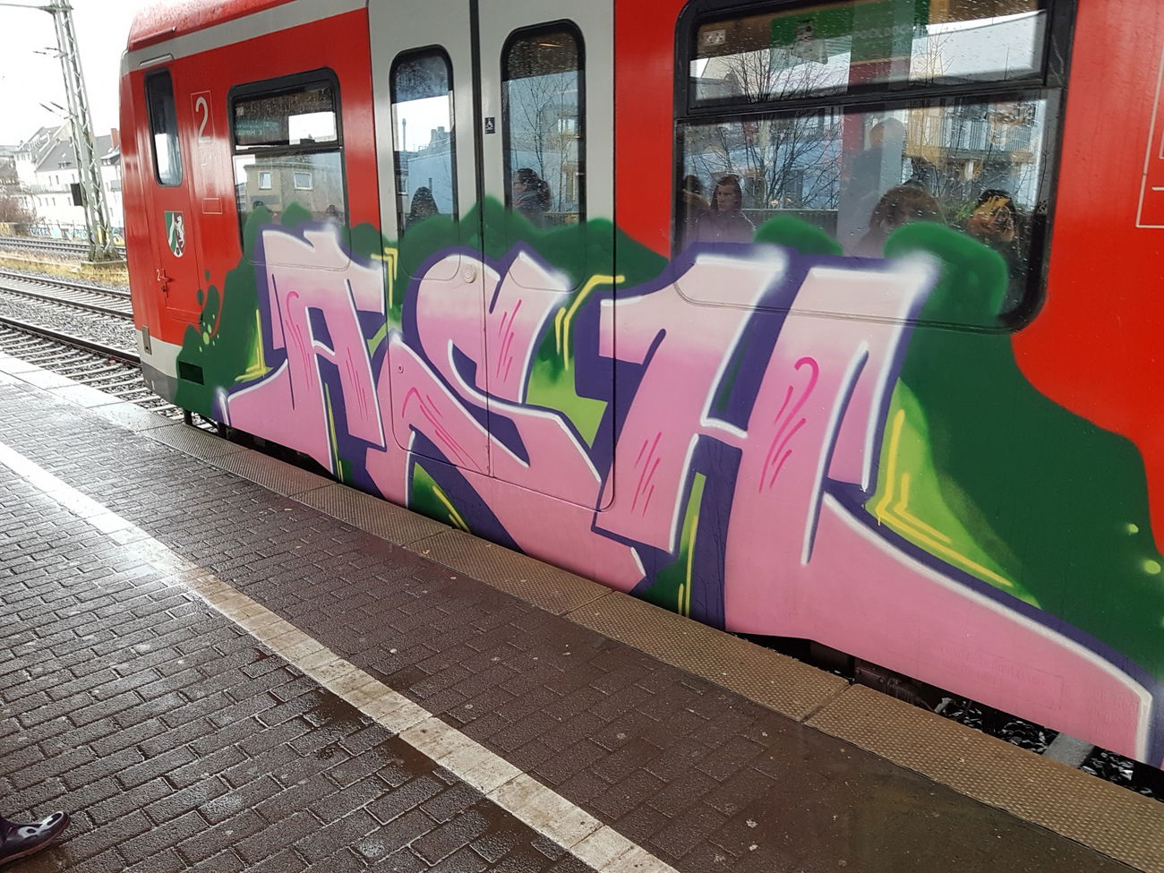 Graffiti Train in Köln - Photo by bocat - ASH (2018)