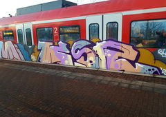 Graffiti Train in Köln - Photo by bocat - KSR (2018)