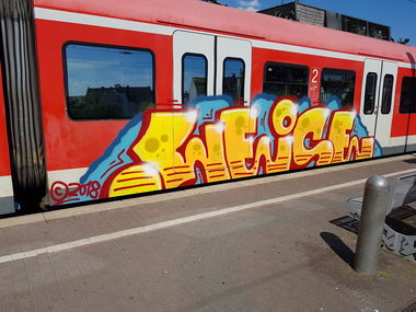 Graffiti Train in Köln - Photo by bocat - WEISE (2018)
