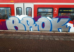 Graffiti Train in Köln - Photo by bocat - BROK (2018)