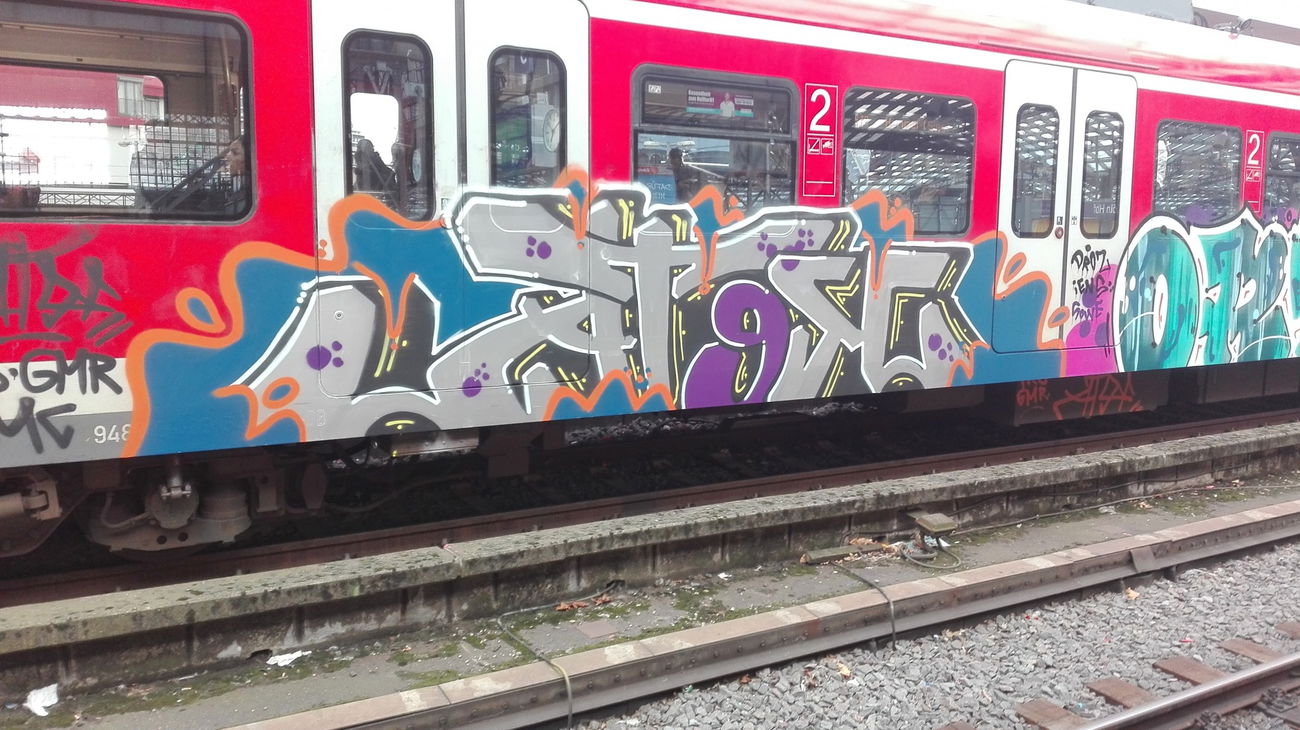Graffiti Train in Köln - Photo by bocat - Atek (2017)