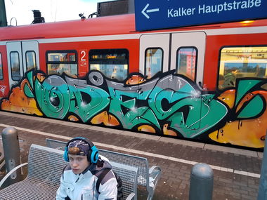 Graffiti Train in Köln - Photo by bocat - ODES (2018)