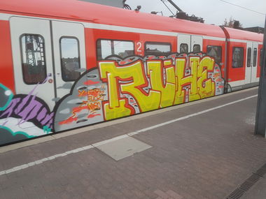 Graffiti Train in Köln - Photo by bocat - RUHE (2018)