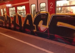 Graffiti Train in Köln - Photo by bocat - BFM, /, HACF