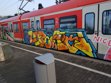 Graffiti Train in Köln - Photo by bocat - UBOOT (2018)
