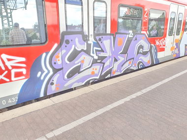 Graffiti Train in Köln - Photo by bocat - EXC (2019)