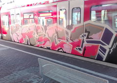 Graffiti Train in Köln - Photo by bocat - Krice